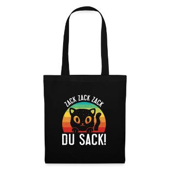Gaming Katze Zack Zack Du Sack! Videospieler - Stoffbeutel - Schwarz - Vorne