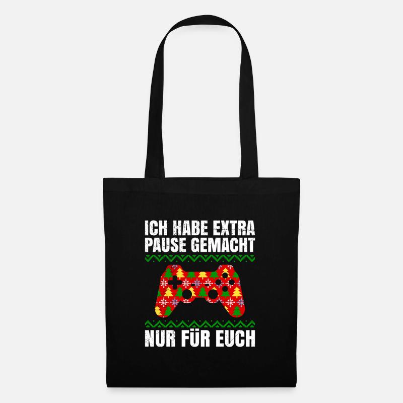 Weihnachten Hab Extra Pause Gemacht für Euch - Stoffbeutel - Schwarz
