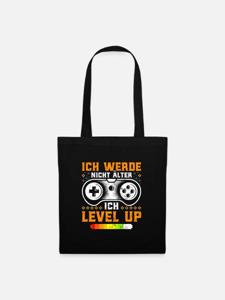 Gamer Ich Werde nicht Älter Ich Level mich Up - Stoffbeutel - Schwarz