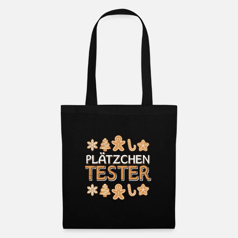 Offizieller Plätzchen Tester Weihnachtsgebäck - Stoffbeutel - Schwarz