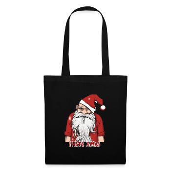 Je déteste Noël Saint-Nicolas Cadeaux Vacances - Sac en tissu - noir - Devant