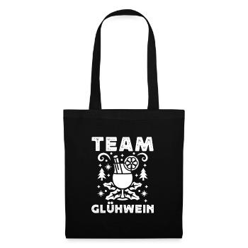 Glühwein Bude Team Glühwein Weihnachten - Stoffbeutel - Schwarz - Vorne