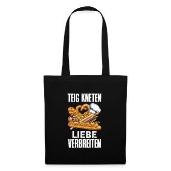 Brotbacken Teig Kneten Liebe Verbreiten Backfans - Stoffbeutel - Schwarz - Vorne
