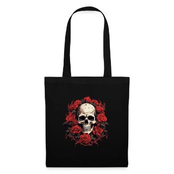 Skull & Roses - Tote Bag - black - Front