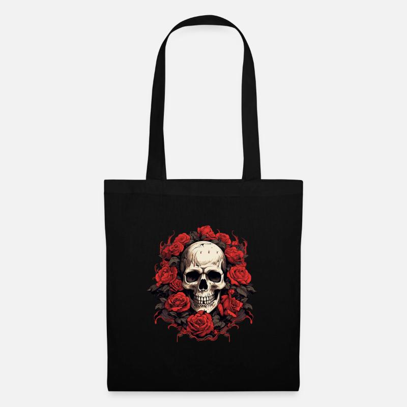 Skull & Roses - Tote Bag - black