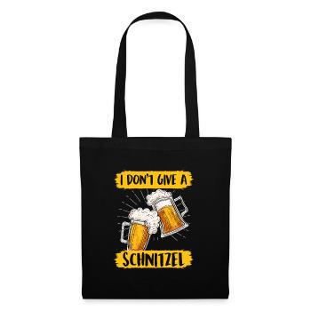 Schnitzel Shirt Bayerisch I don't Give a Schnitzel - Stoffbeutel - Schwarz - Vorne