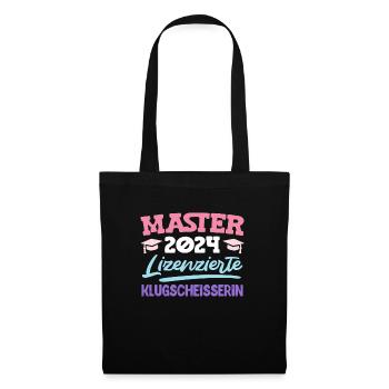Master 2024 Lizenzierte Klugscheisserin Master's - Stoffbeutel - Schwarz - Vorne
