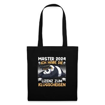 Master 2024 Habe die Lizenz zum Klugscheißen - Stoffbeutel - Schwarz - Vorne