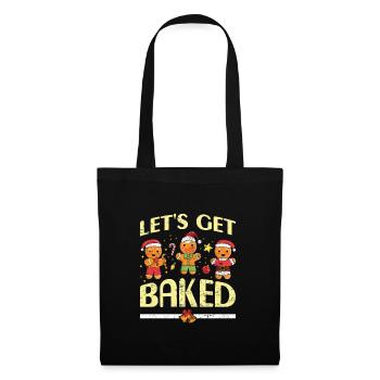 Lebkuchenmänner Let's get Baked Weihnachten - Stoffbeutel - Schwarz - Vorne
