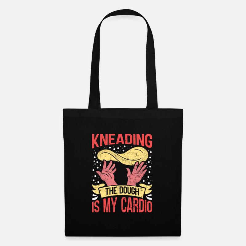 Pizzabäcker Kneading the Dough is my Cardio - Stoffbeutel - Schwarz