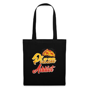 Pizza Addict Pizzabäcker Backfans Hobby Bäcker - Stoffbeutel - Schwarz - Vorne