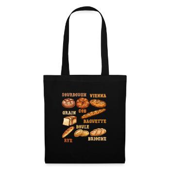 Levain, Pains, Amateurs de pâtisserie, Boulangers - Sac en tissu - noir - Devant