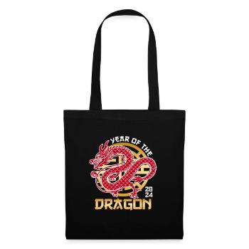 2024 Année du Dragon Nouvel An chinois - Sac en tissu - noir - Devant