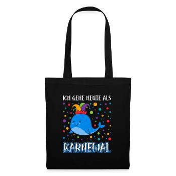 Karneval Party Ich Gehe heute als Karnewal - Stoffbeutel - Schwarz - Vorne