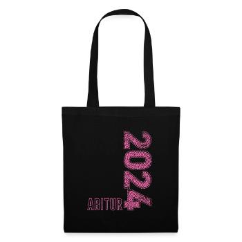 Abi 2024 Abitur Mädchen Abiturientin Abschluss - Stoffbeutel - Schwarz - Vorne