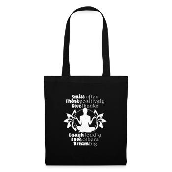 Yoga Namaste méditation Yoga professeur cadeau - Sac en tissu - noir - Devant