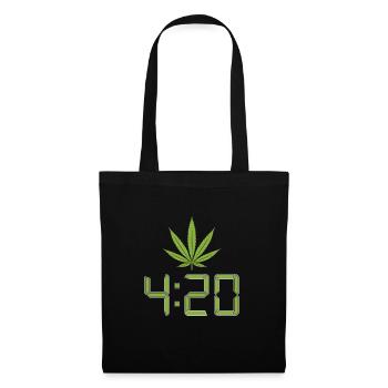 Cannabis 420 Fumer de l’herbe Marijuana Stoner - Sac en tissu - noir - Devant