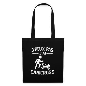 Je Peux Pas J'ai canicross canicross humour - Sac en tissu - noir - Devant