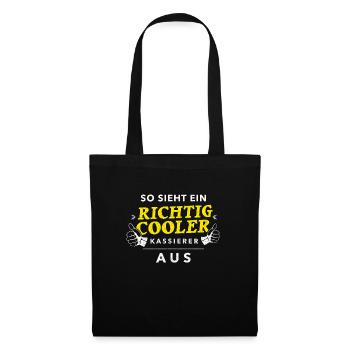 Kassierer lustiger Spruch Kaufmann Kasse Geschenk - Stoffbeutel - Schwarz - Vorne