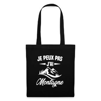 Je Peux Pas J ai Montagne - Sac en tissu - noir - Devant
