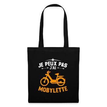 Ich kann nicht, ich habe ein Moped-Geschenk - Stoffbeutel - Schwarz - Vorne