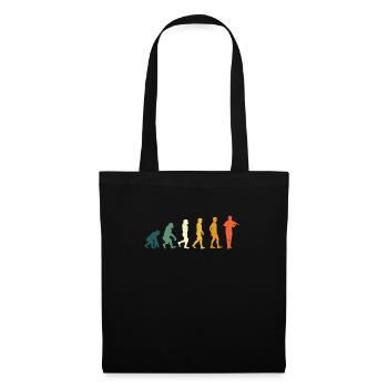 Violinist vintage Evolution violin musician gift - Tote Bag - black - Front