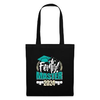 Master 2024 FERTIG! Masterarbeit Bestanden - Stoffbeutel - Schwarz - Vorne