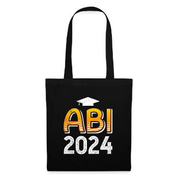 Abi 2024 Abitur Schulabschluss Abiturienten - Stoffbeutel - Schwarz - Vorne
