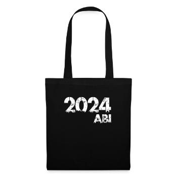 ABI 2024 Abitur Abiturienten Schulabschluss - Stoffbeutel - Schwarz - Vorne