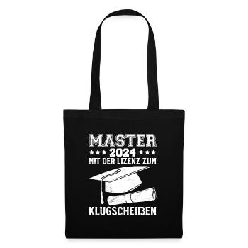 Master 2024 Mit der Lizenz zum Klugscheißen - Stoffbeutel - Schwarz - Vorne