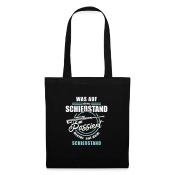 Sportschütze Spruch Schießsport Schießsportler - Stoffbeutel - Schwarz - Vorne