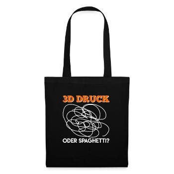 3D printing or spaghetti? 3D Printing Errors - Tote Bag - black - Front