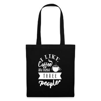 J’aime le café et peut-être trois personnes - Sac en tissu - noir - Devant