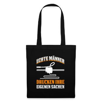 Nerd de l’impression 3D De vrais hommes impriment leurs trucs - Sac en tissu - noir - Devant