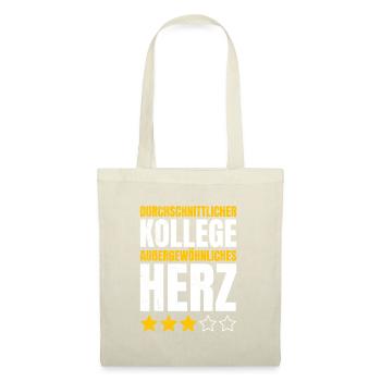 Büro Durchschnittlicher Kollege Außergewöhnliches - Stoffbeutel - Natur - Vorne