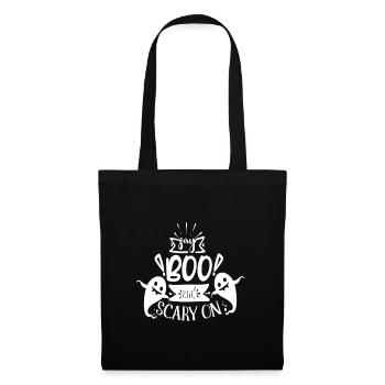 Say BOO and scary on - Tote Bag - black - Front