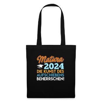 Matura 2024 Kunst des Aufschiebens Beherrschen - Stoffbeutel - Schwarz - Vorne