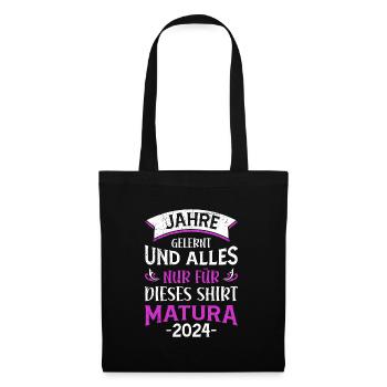 Matura 2024 ans J’ai tout appris pour ce t-shirt - Sac en tissu - noir - Devant