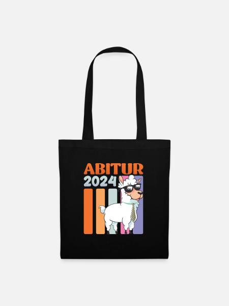 Abitur 2024 Lama Abiturientinnen Abschluss - Stoffbeutel - Schwarz