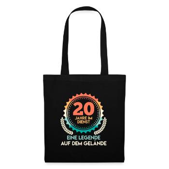 20 ans de service Une légende sur le terrain - Sac en tissu - noir - Devant
