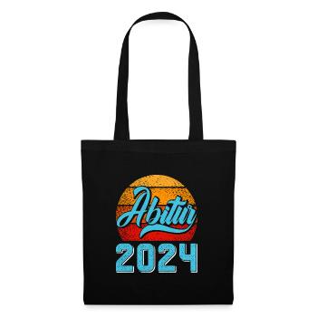 Abitur 2024 Abschluss Abiturient Abi Abiturienten - Stoffbeutel - Schwarz - Vorne
