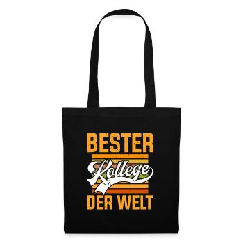 Bester Kollege der Welt Mitarbeiter Bürokollege - Stoffbeutel - Schwarz - Vorne