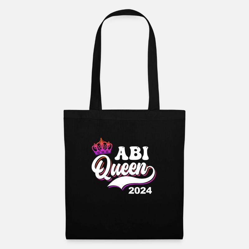 Abitur Queen 2024 Abi Abiturientin - Stoffbeutel - Schwarz
