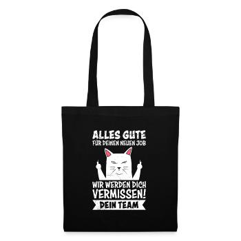 Alles Gute Werden Dich Vermissen! Dein Team - Stoffbeutel - Schwarz - Vorne