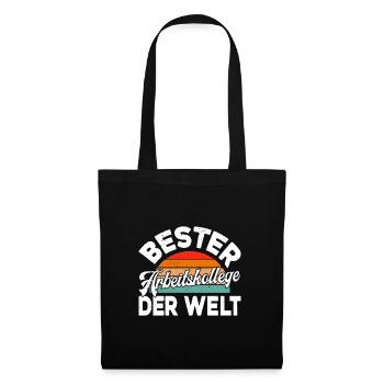 Bürokollege BESTER Arbeitskollege der Welt - Stoffbeutel - Schwarz - Vorne