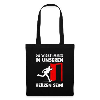 Arbeitskollege Wirst Immer in Unseren Herzen sein! - Stoffbeutel - Schwarz - Vorne