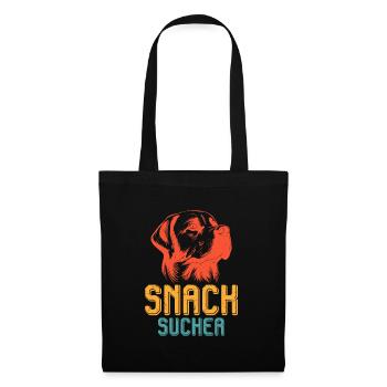 Labrador Fan SNACK SUCHER Lustiges Labrador - Stoffbeutel - Schwarz - Vorne
