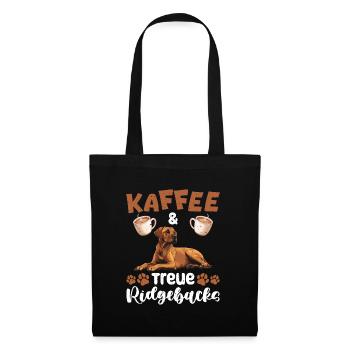 Ridgeback Besitzer KAFFEE UND TREUE RHODESIAN - Stoffbeutel - Schwarz - Vorne