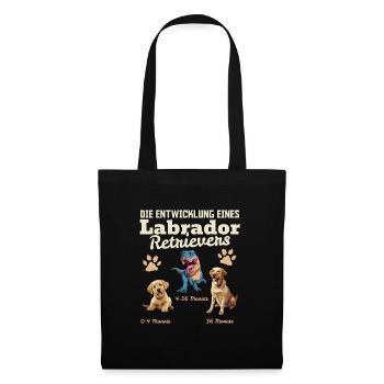 Hundebesitzer DIE EVOLUTION EINES LABRADOR - Stoffbeutel - Schwarz - Vorne