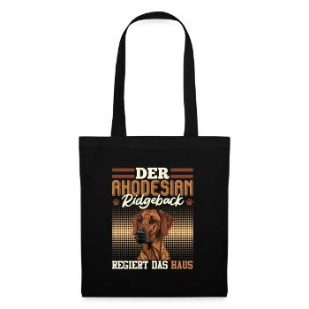 Ridgeback DER RHODESIAN RIDGEBACK REGIERT DAS HAUS - Stoffbeutel - Schwarz - Vorne